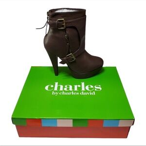 Charles by Charles David Black Heeled Boots Size 7.5